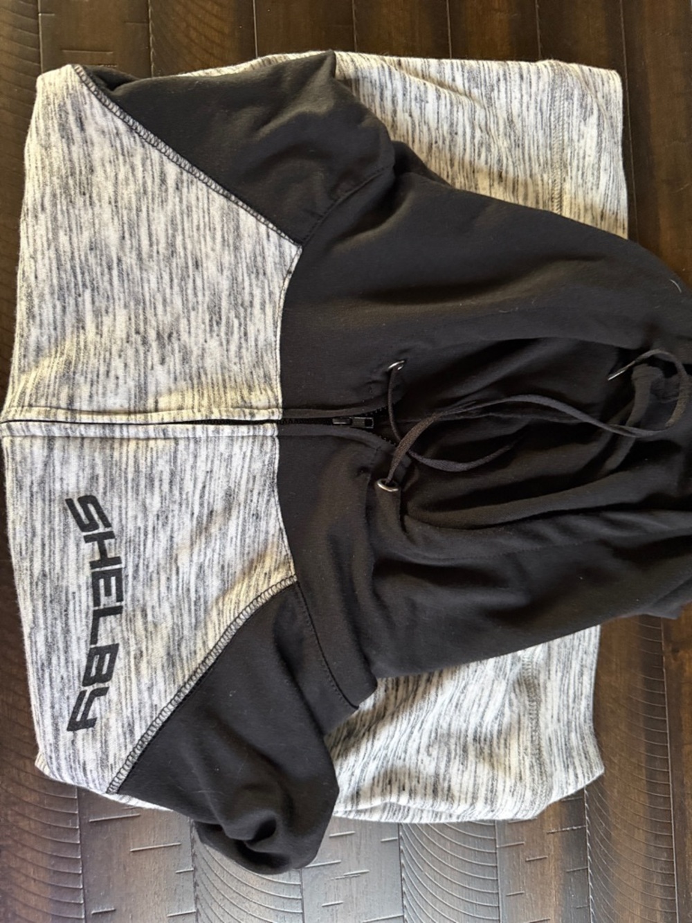 Source Unknown Black and Heather Gray Shelby Zip Hoodie